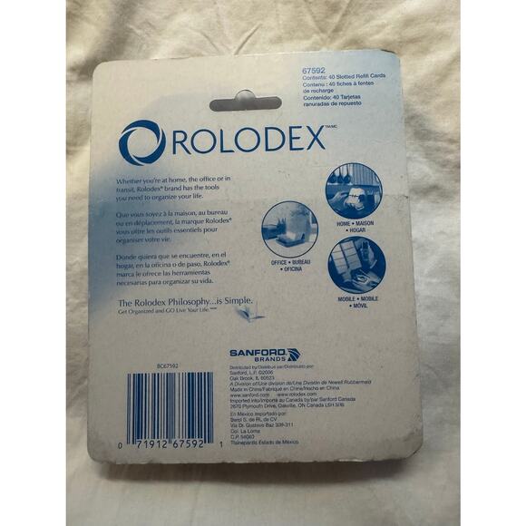 NEW Rolodex 40 Slotted Refill Cards #67592 Office/Business Organize your life! - Picture 2 of 2